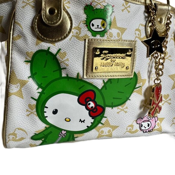 Tokidoki for Hello Kitty Boston Sandy Designer Handbag Cactus Kitty, Rare Collab - Picture 7 of 16